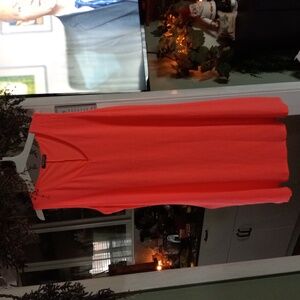 NWOT Heimish Plus Size Coral Orange Sleeveless Tank Summer Dress Pockets - 2XL